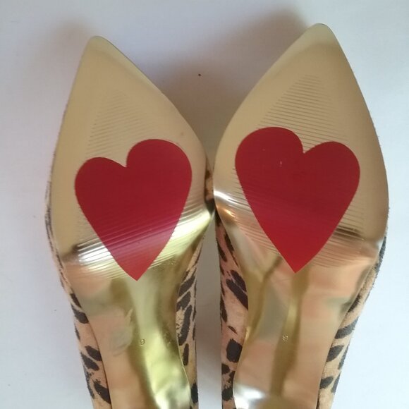 Woman' Shoes Pumps Size 9 "Luichiny" leopard Print Suede, 5.50 Heel, 1" Platform - Picture 3 of 16